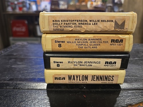 4 Piece Lot Of Vintage Outlaw Country 8 Track Tapes, UNTESTED - Imagen 4 de 4