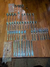 Custom Craft  Flatware & Serving Bundle 51 Pieces Monogrammed H-8 Place Settings