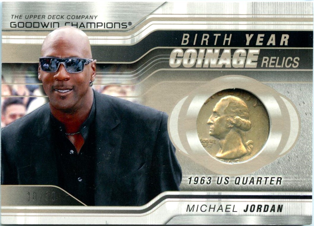 MICHAEL JORDAN 2023 UD GOODWIN CHAMPIONS BIRTH YEAR COINAGE MICHAEL JORDAN 2023 UD GOODWIN CHAMPIONS BIRTH YEAR COINAGE
