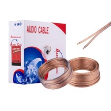 Transparent Speaker Wire 16AWG 16/2 Car/Home Stereo Audio Cable 100ft/250ft Lot