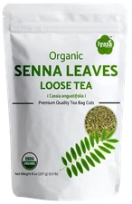 Organic Senna Tea, Loose leaf tea Casia Angustifolia, Natural Laxative, 8, 16 oz