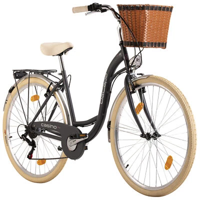 DaCapo Damenrad 28'' Casino City Bike 6 Gänge RH 48 cm mit Korb M168C