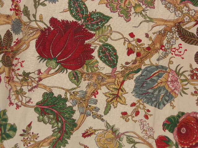 Pottery Barn Wells Palampore Floral Trees Red Green Yellow 4pc