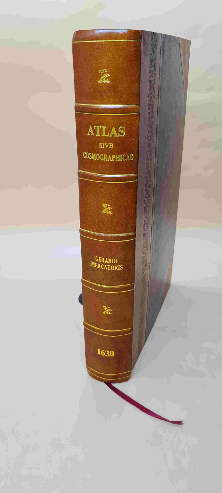 Vintage Leather Bound Gerardi Mercatoris Atlas Cosmographicae Meditationes