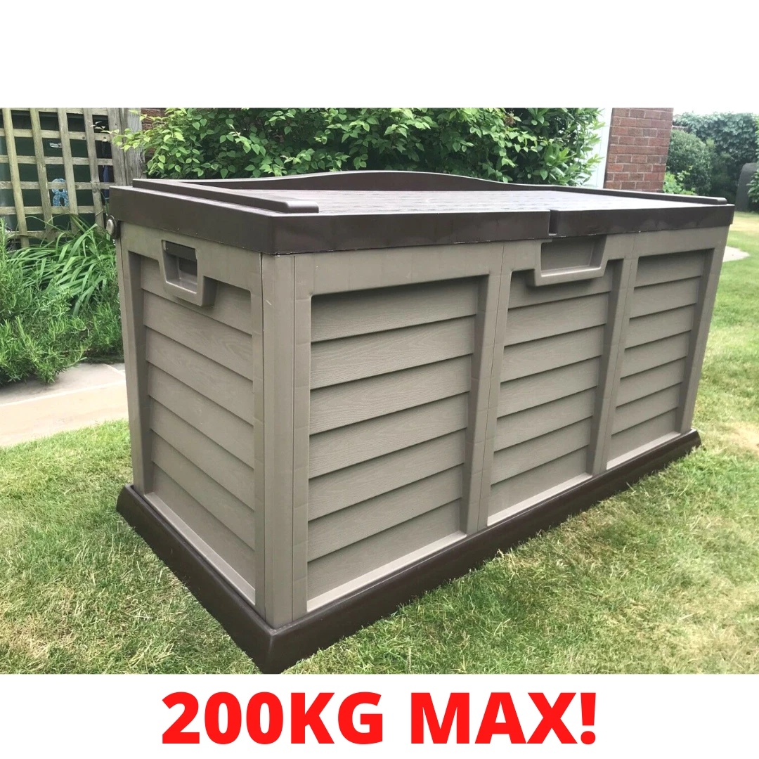 Heavy Duty Outdoor Storage Box Plastic Garden Bench Waterproof