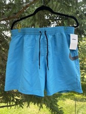 New Nike Men  s XL Swim Trunks Shorts Teal Blue Liner With Tags Small Spot Swoosh