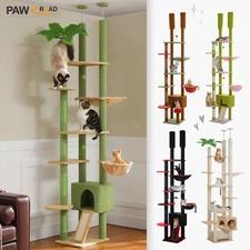 PAWZ Road Floor to Ceiling Cat Tree Tower Scratcher Height Adjustable 91''~100"