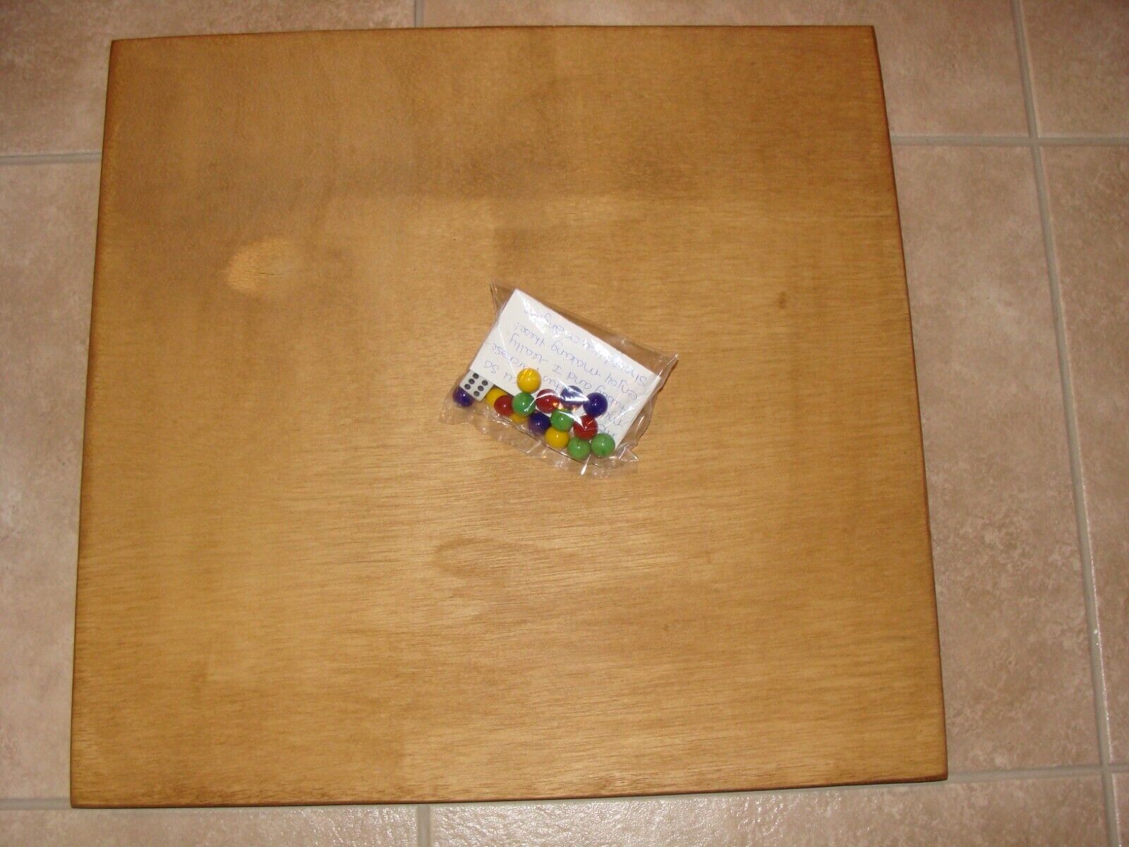 Aggravation Board Game 2 to 4 player. Hand made. Wahoo, Marble Wood gj