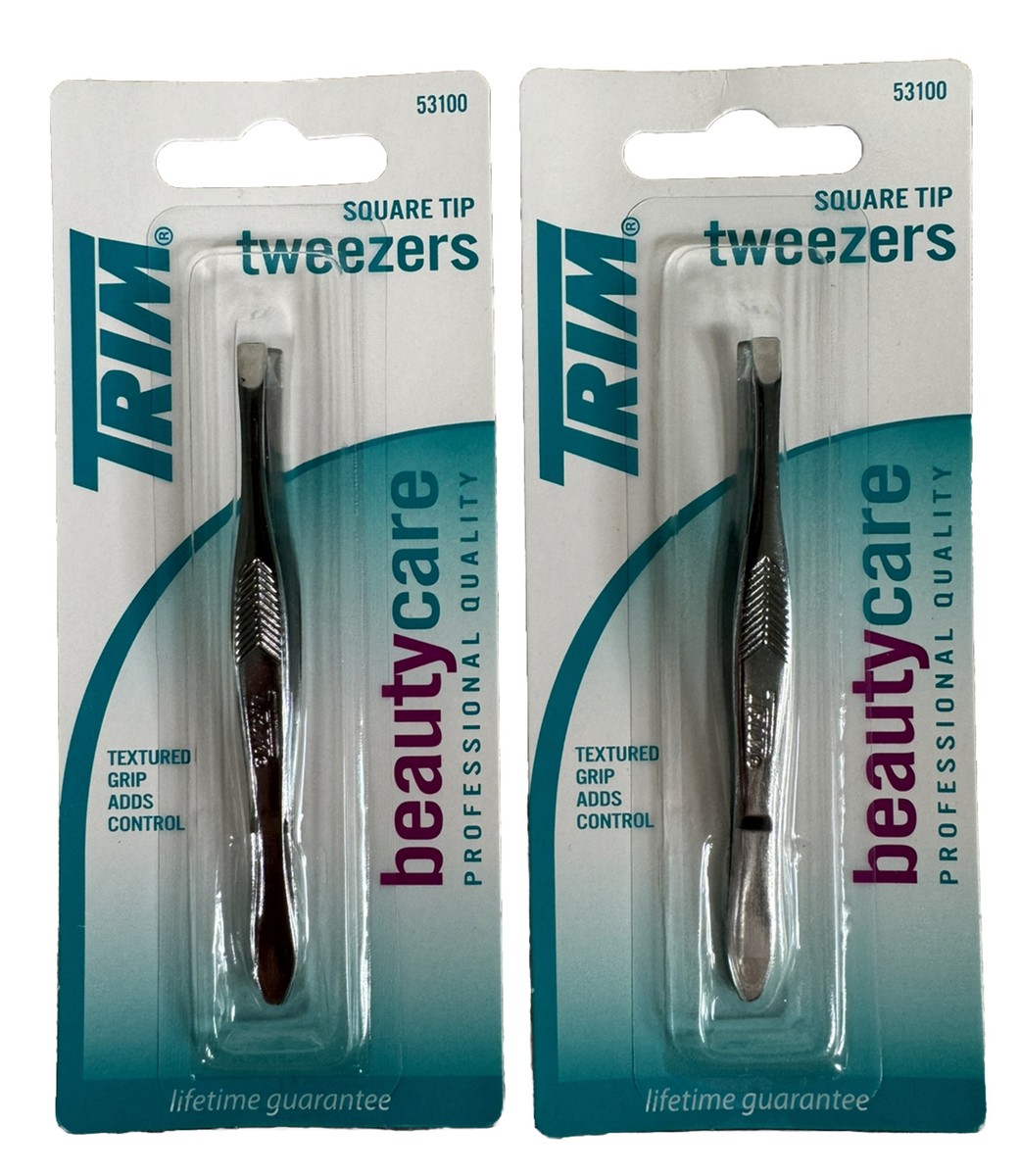 3-Pack Stainless Steel Slant Tip Tweezers - Precision Eyebrow & Facial Hair Remover 9 thumbnail image