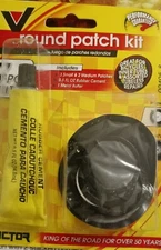 7PC Victor 22-5-00405-8 Round Tire Repair Puncture Patch Kit w/ Rubber Cement
