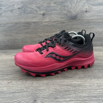 Saucony Women's Peregrine 10 Trail Running Shoe Size 7.5 Pink Black  S10568