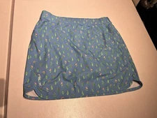RLX Skort Women's Medium Blue Southwestern Print Ralph Lauren Polo Golf Skirt