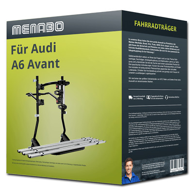 Menabo Fahrradträger Cobra Plus schwarz/silber für Audi A6 Avant 4G/C7 - 3 Räder