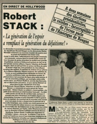 Clipping 1986 Robert Stack Presseschnitt (4 Seiten)