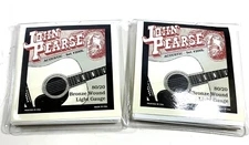 John Pearse Guitar Strings 2 Sets Acoustic 80/20 Bronze Wound Light #200L