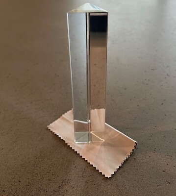 Amlong Crystal 6 inch Optical Glass Triangular Prism for Teaching Light Spectrum