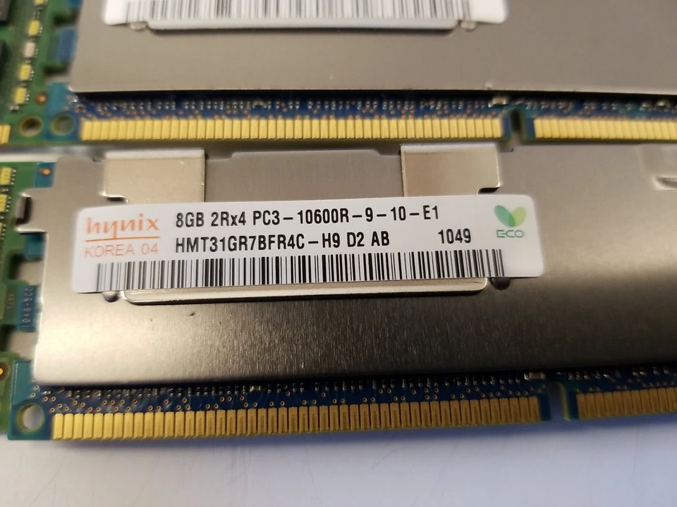 Hynix/Samsung 256GB (32 x 8GB) PC3-10600R 2Rx4 ECC Reg Server Memory - Image 3 of 3