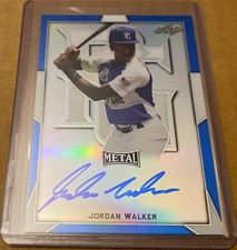 JORDAN WALKER 2018 LEAF METAL PERFECT GAME AUTO BLUE /30 ST. LOUIS CARDINALS