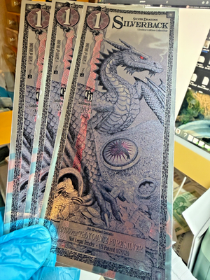 #ad 3 X Silverback Dragons .999 PURE Silver 1 1000 Troy oz. Red Notes 2023 $446.17