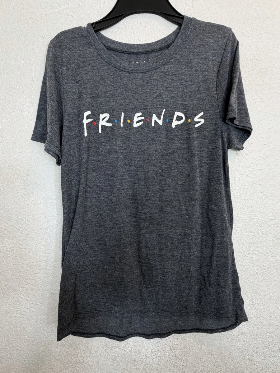 Friends T-Shirt Manica Lunga Unisex - Retro TV Tee Con Risvolto Centrale - 3