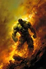 Hulk  Sketch Original Art card w/Signature #010