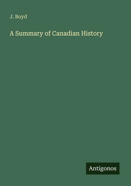 A Summary Of Canadian History | J. Boyd | Englisch | Taschenbuch | 2025-image