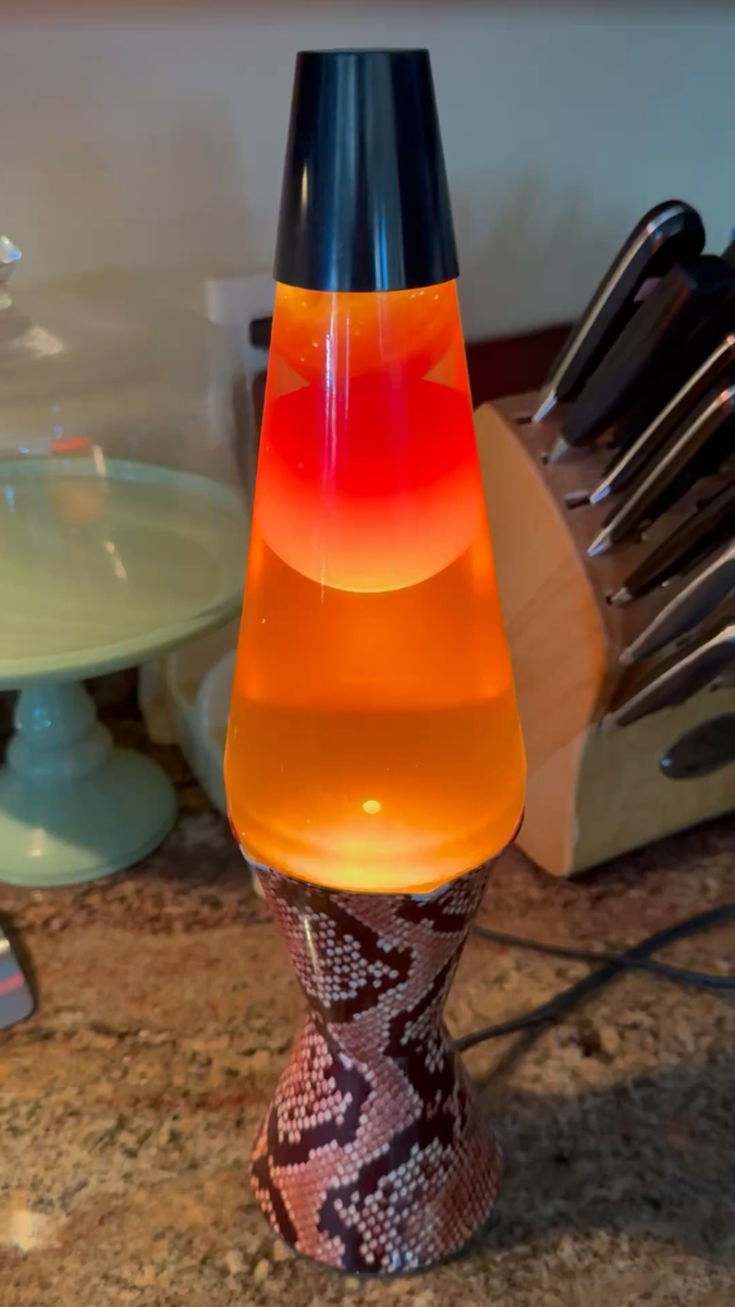 Vintage Lava Lamp Safari Series Snakeskin-Yellow/Orange -Model