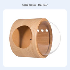 Image of Wall-Mounted Solid Wood Cat Climbing Shelves and Tree