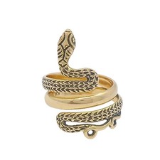 Vintage 18k Gold Snake Ring Serpent Design