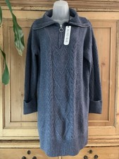 NWT Olive & Oak Sweater Dress | Long Sleeves | Blue Cable Knit | Zip Women’s M