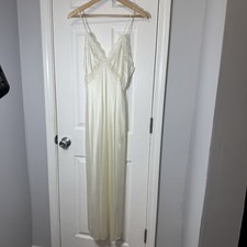 Vintage Val Mode Lingerie Dress Nightgown Long S Floral Lace Bridal Fairy