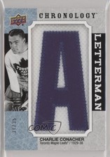 2018-19 Chronology Letterman Letter Relics 31/35 Charlie Conacher Patch HOF 01ad