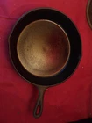 Vintage 10.5 Inch Lodge #8 SK D Cast Iron Skillet 3 Notches in Heat Ring