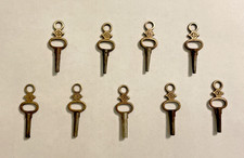 Vintage Lot of 9 Pocket Watch Keys Sizes 2, 3, 4, 5, 6, 7, 8, 10, 12 14