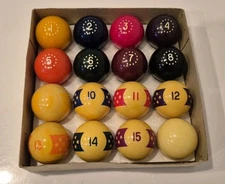 Vintage Aramith 1976 Bicentennial Billiards Pool Ball Set  2 1/4”