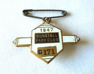 Vintage 1940's Dunstall Park Race Club Enamel Pin badge Horse Racing