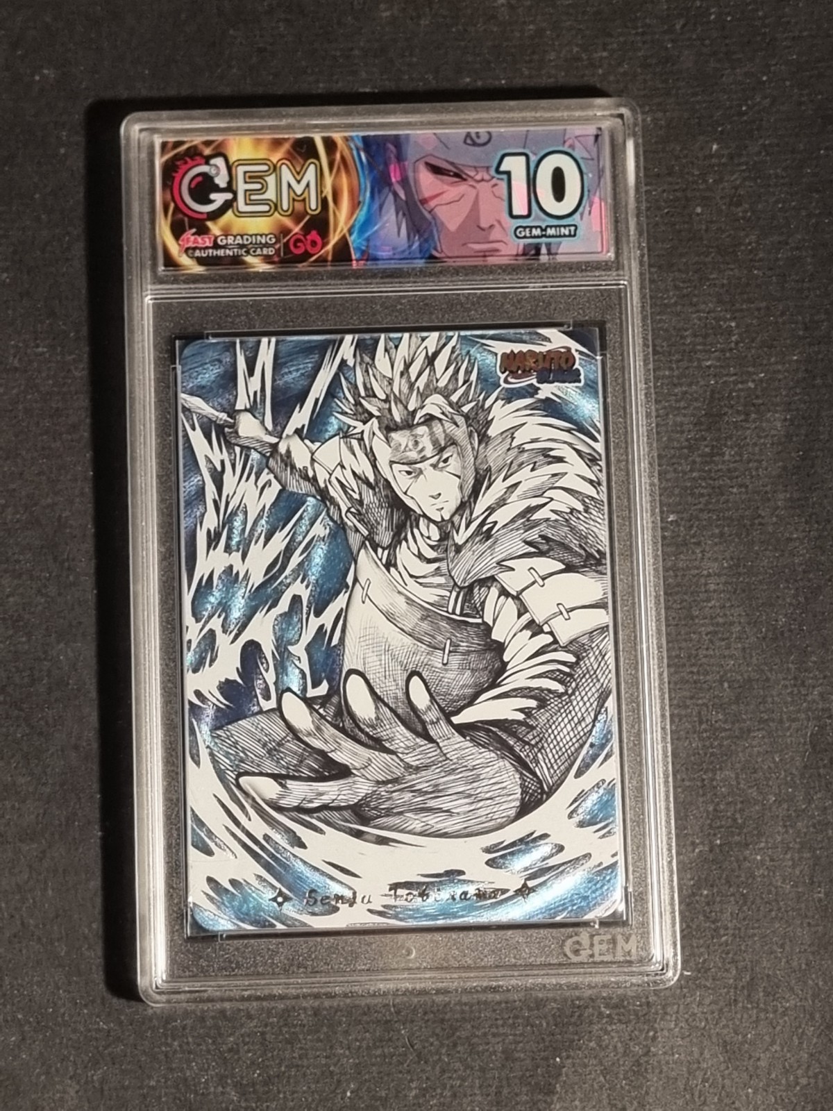 TOBIRAMA SENJU - HOKAGE - NARUTO - GRADED CARD 10 - NO PSA BGS - GEM MINT