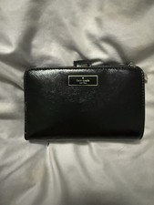 Kate Spade New York Bridget Black Women's Wallet Logo Zipper Credit Card Folding