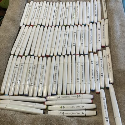 TouchFive Twin Marker Color Sketch Art Markers Lot Fine & Broad Tips Set Of 79