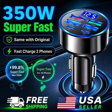 350W USB Car Charger PD QC3.0 Type C Adapter Fast Charging for iPhone Samsung