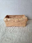 Vintage 1940s McCoy Pottery Peach Leaf Trim Small Rectangler Planter