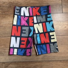 Youth Nike Girls Athletic Bike Shorts Size Large Multi Color