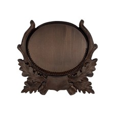 Ecusson de bois pour trophée de sanglier. Bouclier. Défenses. 28x27cm 032204 