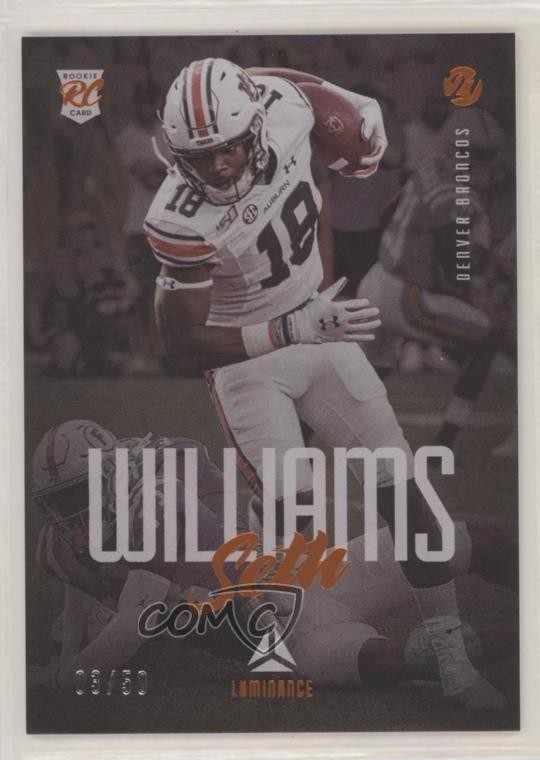 2021 Panini Luminance Rookie Orange 3/50 Seth Williams #170 Rookie RC 0c6