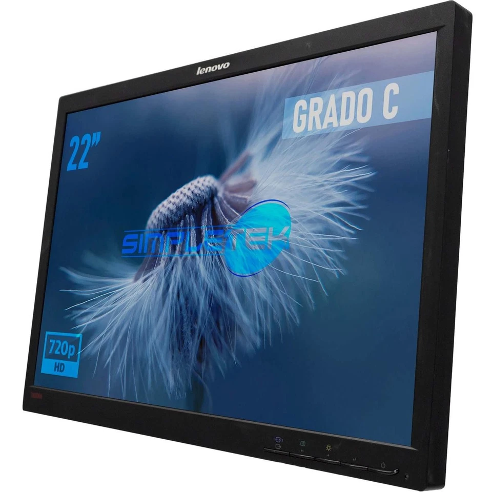 LENOVO LT2252P LCD Monitor Screen 22" Wide 16:9 VGA DVI-I DISPLAYPORT - Image 3 of 4