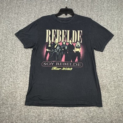 Rebelde Soy Rebelde Tour 2023 T-Shirt M Black RBD Band Concert Merch Graphic Top