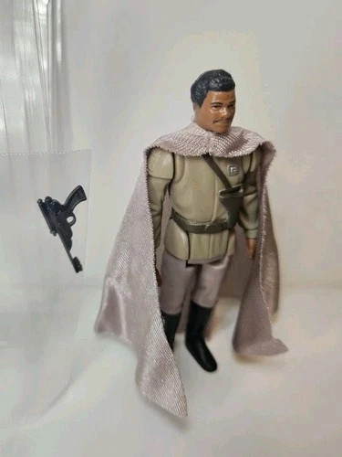 vintage Star Wars General Lando Calrissian w/ Cape Gun Action Figure Kenner