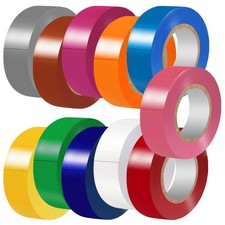 Electrical Tape Matte Rainbow 11 3/4-Inch by 30 Feet, 11 Colors