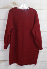 Banana Republic Short Sweater Dress Knit Stretch Wool Blend ~ Red ~ Sz: XL