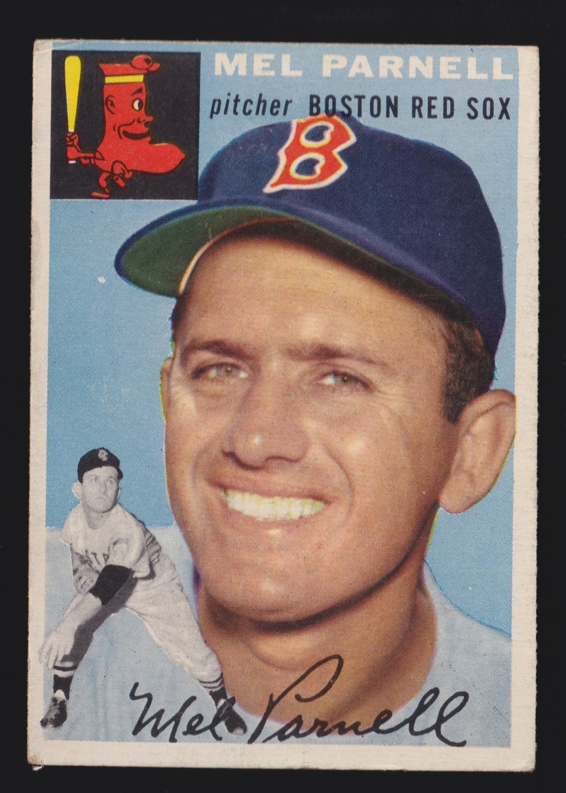 Mel Parnell #40 Baseball Cards 1954 Topps trading card — raw and PSA graded price guide